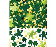 amscan International - Confezione Grande di coriandoli a Trifoglio, Colore: Verde