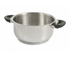 Galileo Casa Cotto Casseruola, Acciaio Inossidabile, Grigio, 22 cm