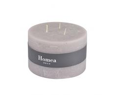 HOMEA 6bpc022ta Candela cilindrico paraffina Tortora 12,5Â x 12,5Â x 8Â cm