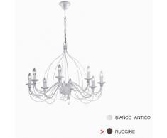 Ideal Lux Corte SP8 Ruggine Lampada a Sospensione, Metallo, Ruggine