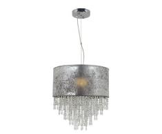 Naeve Leuchten 6037059 - Lampadario a sospensione Fancy, ø 40 cm, altezza: 45 cm, colore: Argento