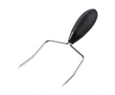 Premier Housewares 0806532 Forchettone per Carne, Acciaio Inox, Manico Nero