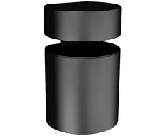 Bolis Italia AA2Z003AL2B2 - Set di 2 mensole linea Basket, in lega metallica zamak, 5 x 3,8 x 3,2 cm, colore: nero