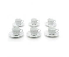 THUN Caffe al Volo Confezione 6 tazzine Espresso Limited Edition 2016, Ceramica, Variopinto