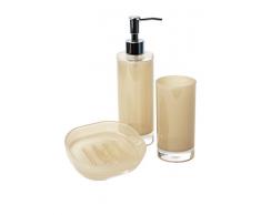 Excelsa Spa Set Accessori Bagno, Crema, 3 Pezzi