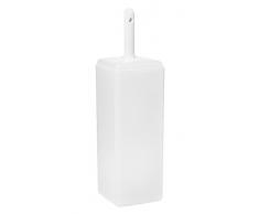 ELIPLAST Linea Bagno Porta Scopino, Polipropilene/PVC, Bianco, 9x9x33 cm