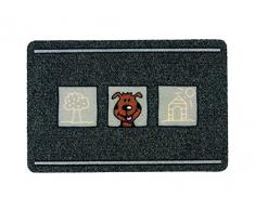 ASTRA 0455015178Â Premium Rips della Matte flocky Color Zerbino, polypropylÃ¨ne, CaniÂ âÂ Grigio/Antracite, 40Â X 60Â X 0, 8Â cm