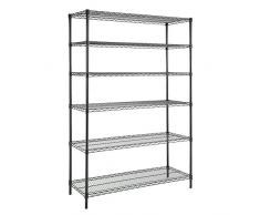Scaffalidea Scaffale in Acciaio Cromato (35X90XH180 6 Ripiani)