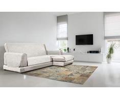 Italian Bed Linen Copridivano Antiscivolo Comfort con Penisola DX, Panna, 290 cm