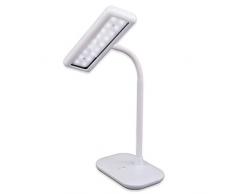 Briloner Leuchten Lampada da scrivania a LED, Luce Diurna 6500 Kelvin, 800 Lumen, 7,5 Watt, Braccio orientabile e Girevole 8.5 W, Bianco