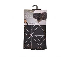 Douceur dintérieur Tovaglia Rettangolare 150 x 300 cm Poliestere Imp Metallise Quadris Antracite/Oro Rosa