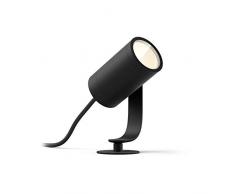 Philips Lighting White and Color Lily Faretto da Esterno, Estensione Integrata, 8 W, Nero