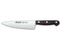 Arcos Serie Atlantico, Coltello da Chef Coltello da Cucina, Lama Acciaio Inossidabile NITRUM 155 mm, Manico Legno Palissandro, Colore Marrone