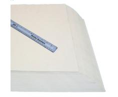 Be Creative - Carta da Zucchero Riciclata, Formato A2, 50 Fogli, 100 g/mq, Colore: Bianco