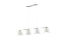 Ideal Lux Hilton SB4 Lampada, Bianco, alogena, elettrico, lampadine incluse;regolazione altezza:si