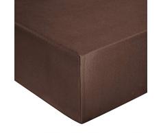 AmazonBasics - Lenzuolo con angoli, in jersey, CaffÃ¨ macchiato - 140 x 200 cm