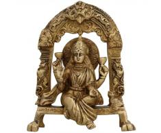 Shalinindia Statue e Statuette Goddess Laxmi sculture indÃ¹ Arredamento in Ottone, H: 17,1Â cm, W: 1.398Â kg