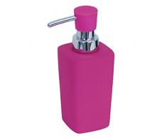 MSV Haiti 140.916 Dispenser di Sapone Raspberry Ceramica 6,5 x 6,5 x 15,5 cm