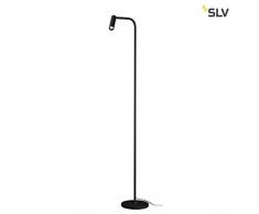 SLV KARPO FL - Lampada a stelo a LED, per interni, 3000 K, in alluminio, 6.5 W, colore: Nero