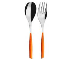 BUGATTI Glamour Set Posate a Servire, Acciaio Inossidabile, Arancio, 16x26x3 cm