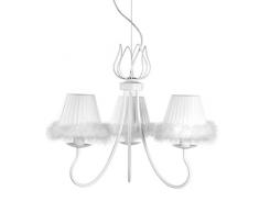 Onli Principessa Lampadario E14, Bianco, 45 x h 100 cm