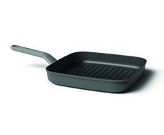 Berghoff 3950176 - Padella con rivestimento antiaderente, corpo in alluminio, manico ergonomico, induzione, vetro, gas, grigio