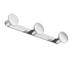 Inda AV120CCR One Appendiabiti Triplo da Parete, Ottone, Cromato, 4 x 25 x 4 cm