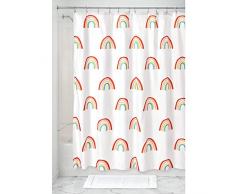 iDesign Novelty Poly Design con Motivo ad Arcobaleno, Vasca Poliestere al 100%, Tenda Bagno Doccia, Multicolore, 182,9 cm x 0,3 cm