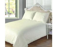 Sconosciuto Victoria Crema Pizzo Ricamato Set Copripiumino Singolo: Copripiumino e 1Â Federa