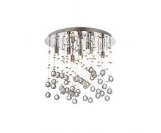 Ideal Lux Moonlight PL8 Lampada da soffitto G9, Cromo, 40 x 36 cm