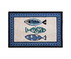Excelsa Ocean Zerbino Ingresso, Fibra di Cocco, Blu, 40 x 60 cm