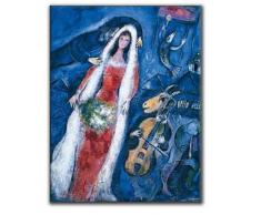 Artopweb Pannelli Decorativi Chagall la Mariee 1950 Quadro, Legno, Multicolore, 53x1.8x68 cm