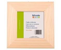 Artemio Cornice portafoto 13Â cm x 13Â cm, Legno, Beige, 21Â x 1Â x 21Â cm