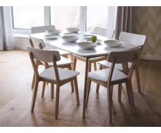 Set di 2 Sedie per Sala da Pranzo Bianche Santos