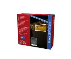 Konstsmide 3673Â âÂ 803/Tenda di luci led di pioggia ghiacciata, con bianchi Globes/per esterno (IP44)/400Â bernsteinfarbene diodi/24Â V Trasformatore da esterno/cavo trasparente