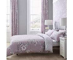 Catherine Lansfield Canterbury - Copripiumino + Federa, Cotone, Colore: Lilla, 220 x 240 + 80 x 80 cm (2), 3