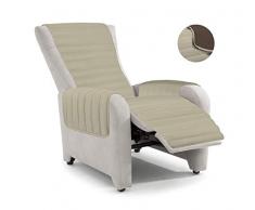 Italian Bed Linen PO-Rec Copripoltrona Reclinabile, Microfibra, Tortora/Marrone, Misura Standard