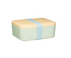 Kitchen Craft Contenitore per Il Pranzo in bambù con Coperchio, Verde, 18 x 14.5 x 7.5 cm