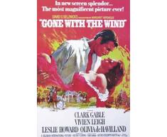 1art1 Empire 205735 - Poster cinematografico, Clark Gable e Vivien Leigh in Via col Vento, 70x100 cm