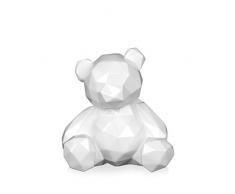 World Art TW60295 Scultura in Resina Orsetto Sfaccettato Piccolo, Resina, 20x18x16 Cm