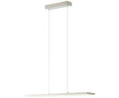 Brilliant Smooth WiZ - Lampadario a sospensione in metallo anodizzato, 90 x 15 cm, 30 W, colore: Nichel