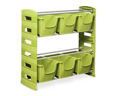 DEA HOME Articolo 993 Liberty Wow Store Cassettiera, Polipropilene, Verde