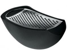 Alessi Parmenide AARU01 B Grattugia con Raccoglitore in Resina Termoplastica e Acciaio Lucido, Nero