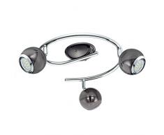 EGLO 31007 faretto Faretto dilluminazione da superficie Nero, Argento GU10 LED 9 W A+