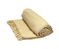 Just Contempo - Copriletto termico di lusso, cotone, Beige, singolo 178 x 254 cm