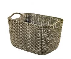 CURVER Knit Porta Biancheria 19 L Rettangolare Plastica Marrone