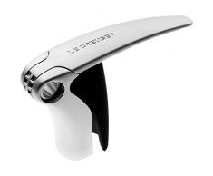 LE CREUSET LM-150 Set di Cavatappi a Leva e Taglia Capsule, Stappatura di Bottiglie di Vino, Metallo, Bianco/Nero/Argento