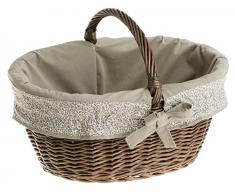 EÂ âÂ wicker24Â Spesa Cestino in Vimini, Cestino, Cesto, Dunkelbraun, 42 x 29 x 34 cm