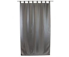 GÃ¶zze 65015-91-4055 - Tenda con passanti Dakar, permeabile alla luce, tessuto decorativo effetto seta con 8 passanti e nastro guida, compreso nastro per orli termosaldante per regolare la lunghezza, 140 x 255 cm, poliestere,