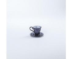 Baci Espresso Tazza e piattino, Acrilico, Acrilico, Grigio Chiaro, 11 x 11 x 7 cm
